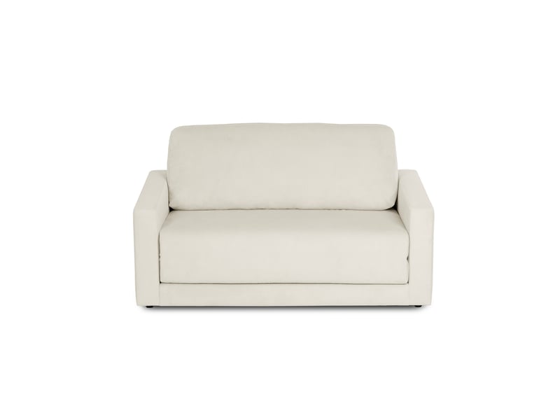 Canapé PAULIN droit convertible beige 2 places en lin Conforama