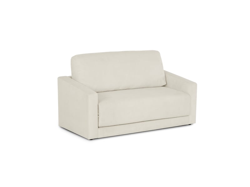 Canapé PAULIN droit convertible beige 2 places en lin Conforama
