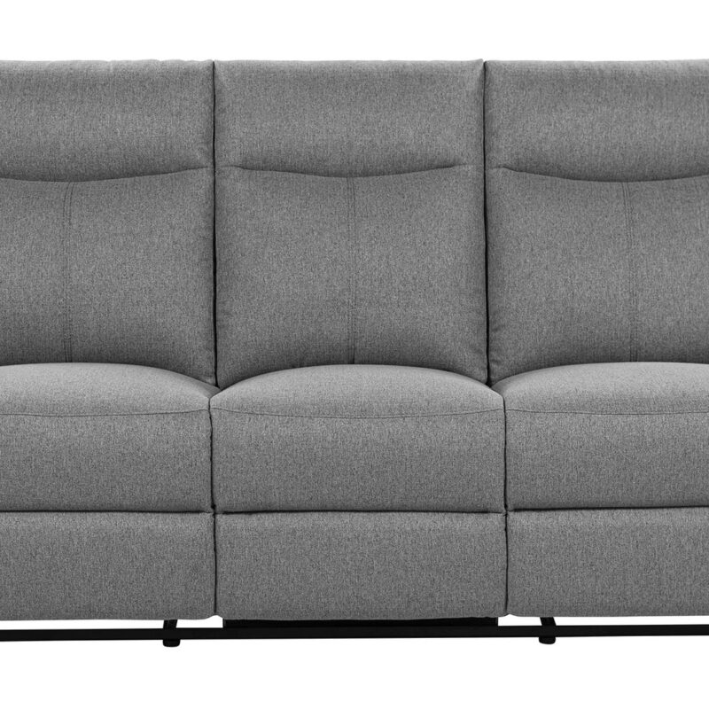 Canapé RICKY droit relax manuel 3 places gris chez Conforama