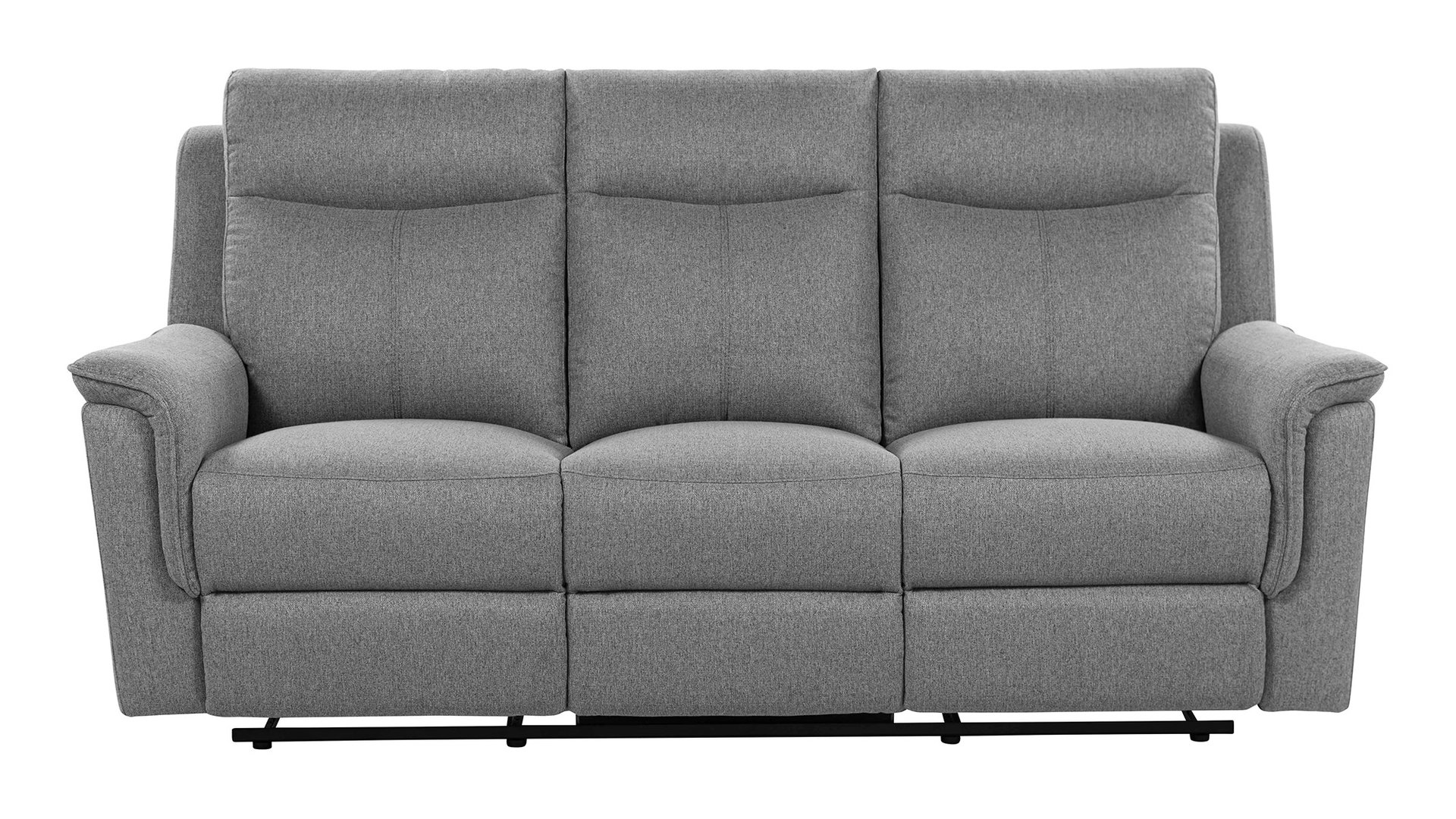 Canapé RICKY droit relax manuel 3 places gris chez Conforama