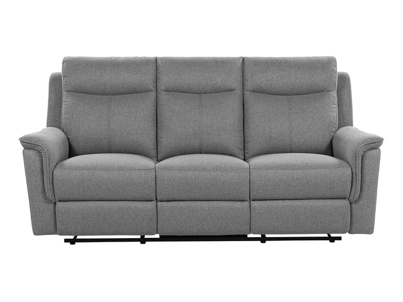 Canapé RICKY droit relax manuel 3 places gris chez Conforama