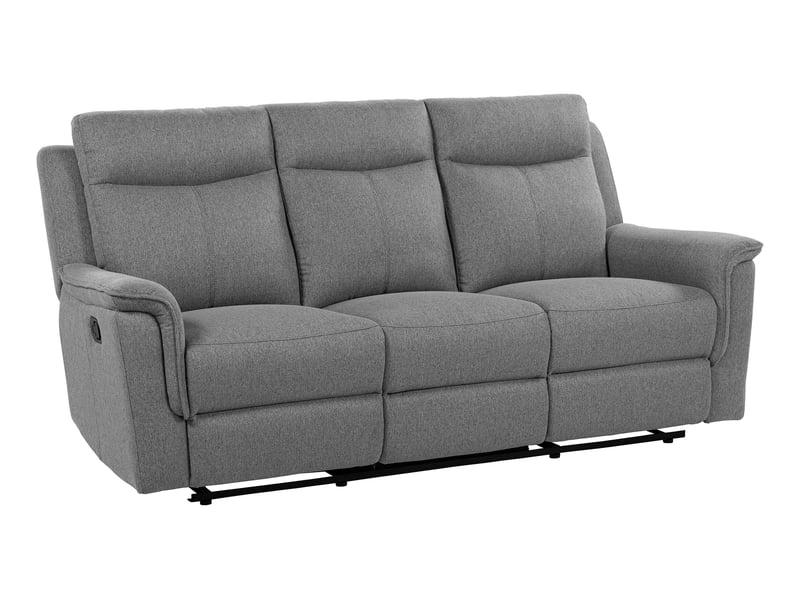 Canapé RICKY droit relax manuel 3 places gris chez Conforama