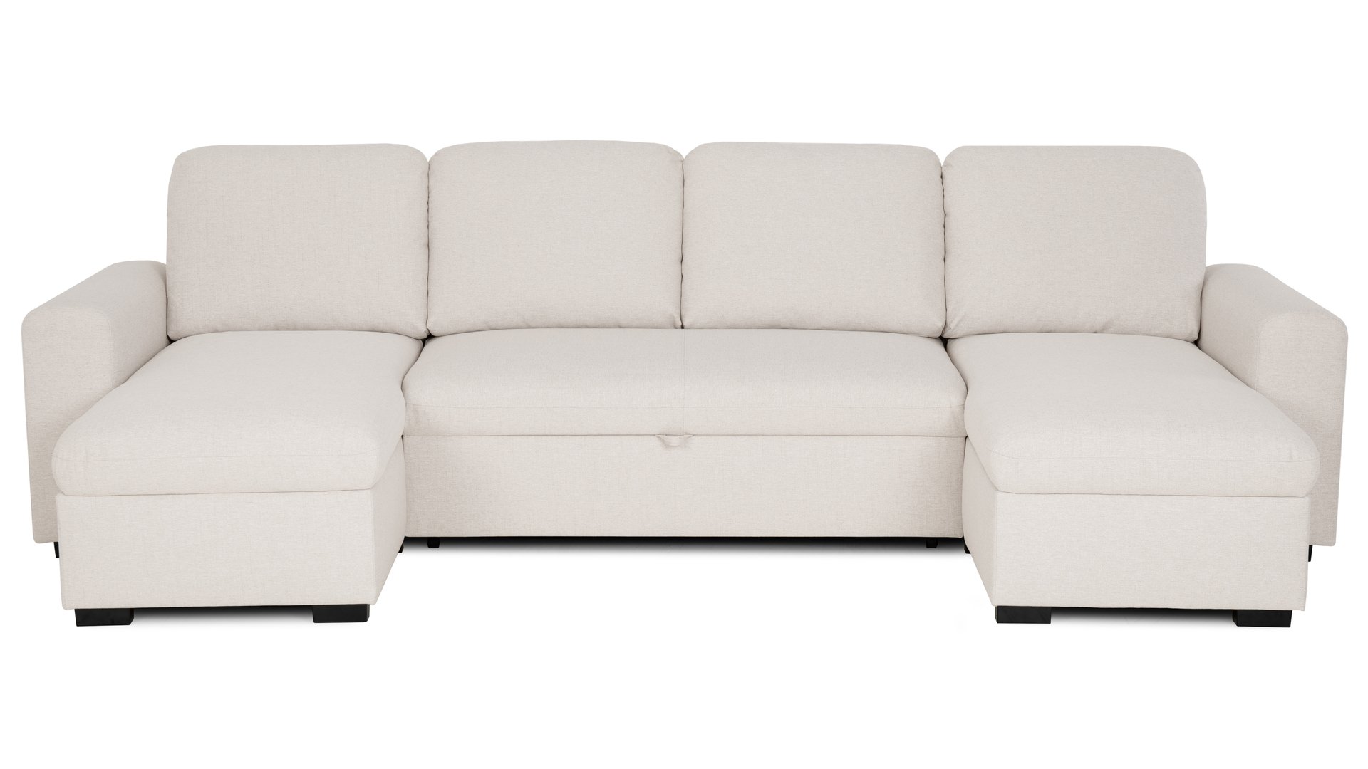 Canapé RUDY Conforama d’angle convertible beige 4 places