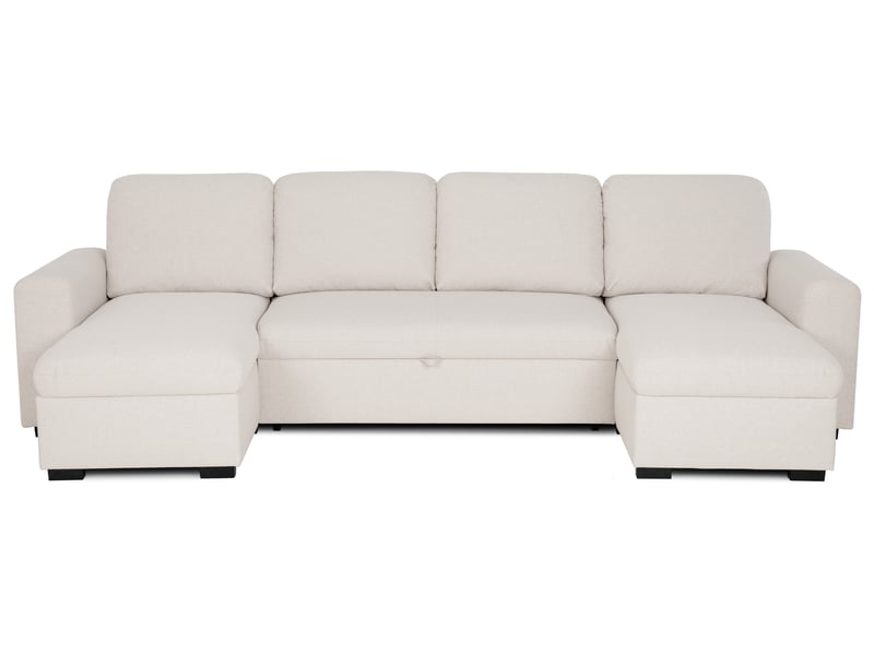 Canapé RUDY Conforama d’angle convertible beige 4 places