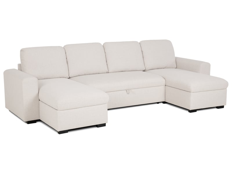 Canapé RUDY Conforama d’angle convertible beige 4 places