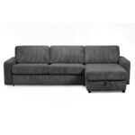 Canapé SALVI d’angle convertible gris chez Conforama