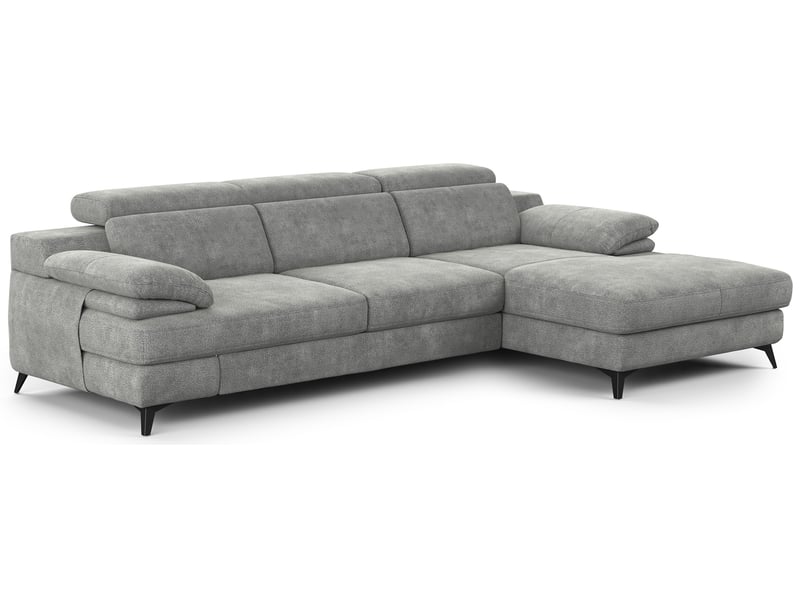 Canapé Titus Conforama d’Angle Convertible 4 Places Gris