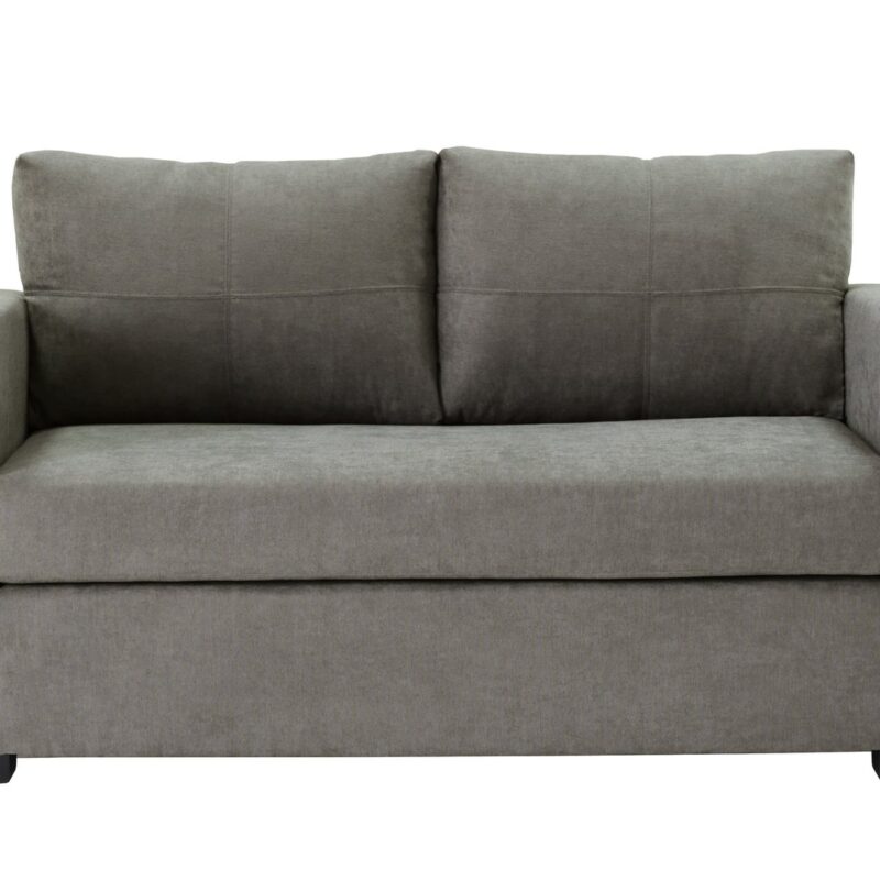 Canapé Droit Tommy Taupe Convertible 2 Places Conforama