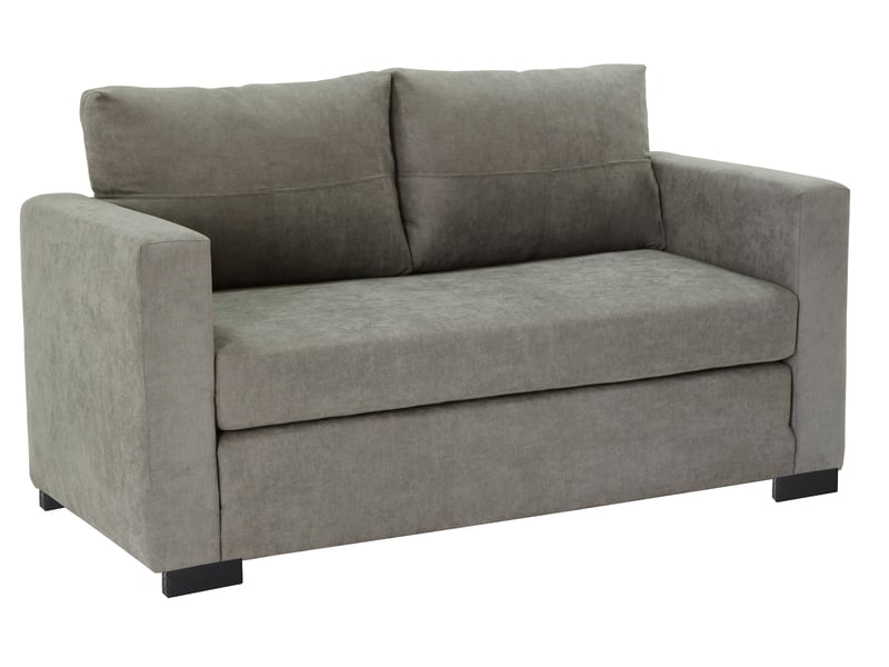 Canapé Droit Tommy Taupe Convertible 2 Places Conforama
