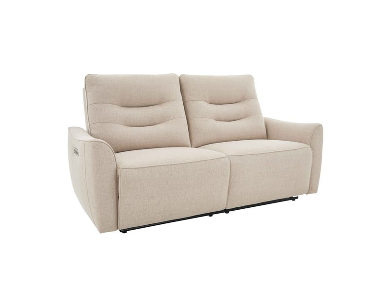 Canapé TORONTO droit relax électrique beige chez Conforama
