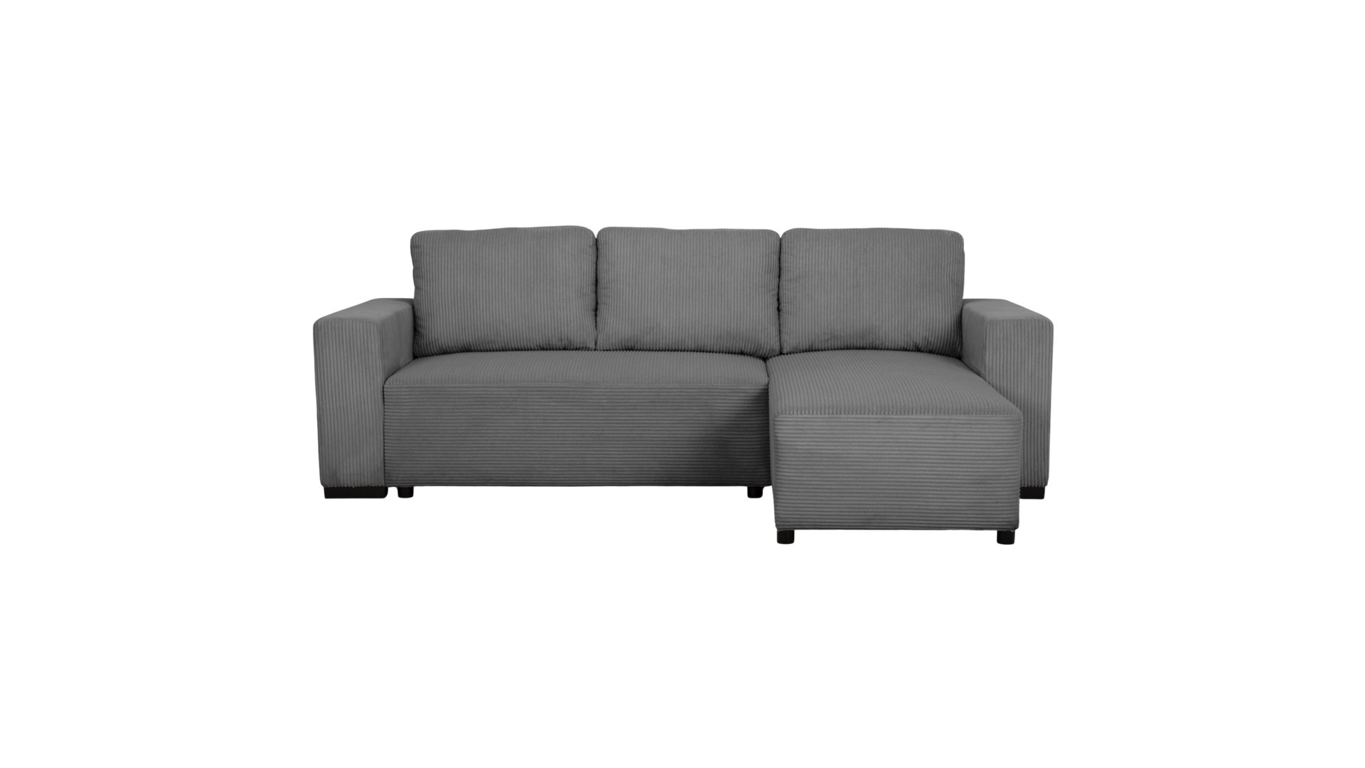 Canapé TRISTAN d’angle convertible 3 places gris Conforama