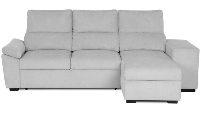 Canapé TURIS d’angle convertible 4 places gris Conforama