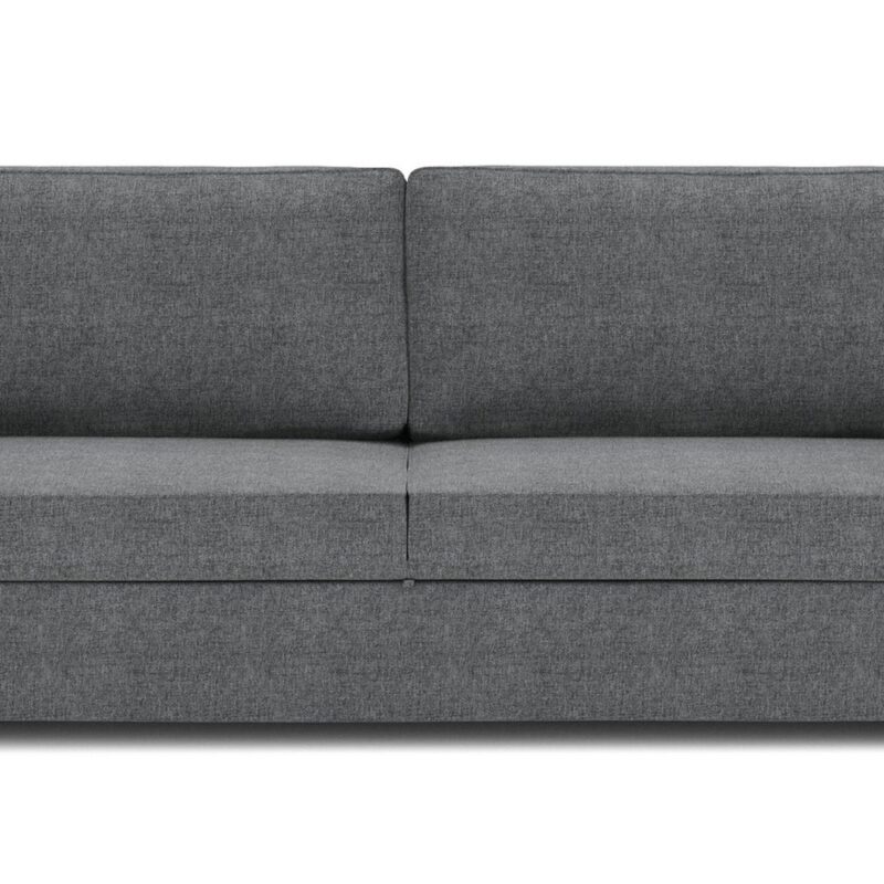 Canapé Droit Zack Gris Convertible 3 Places Conforama