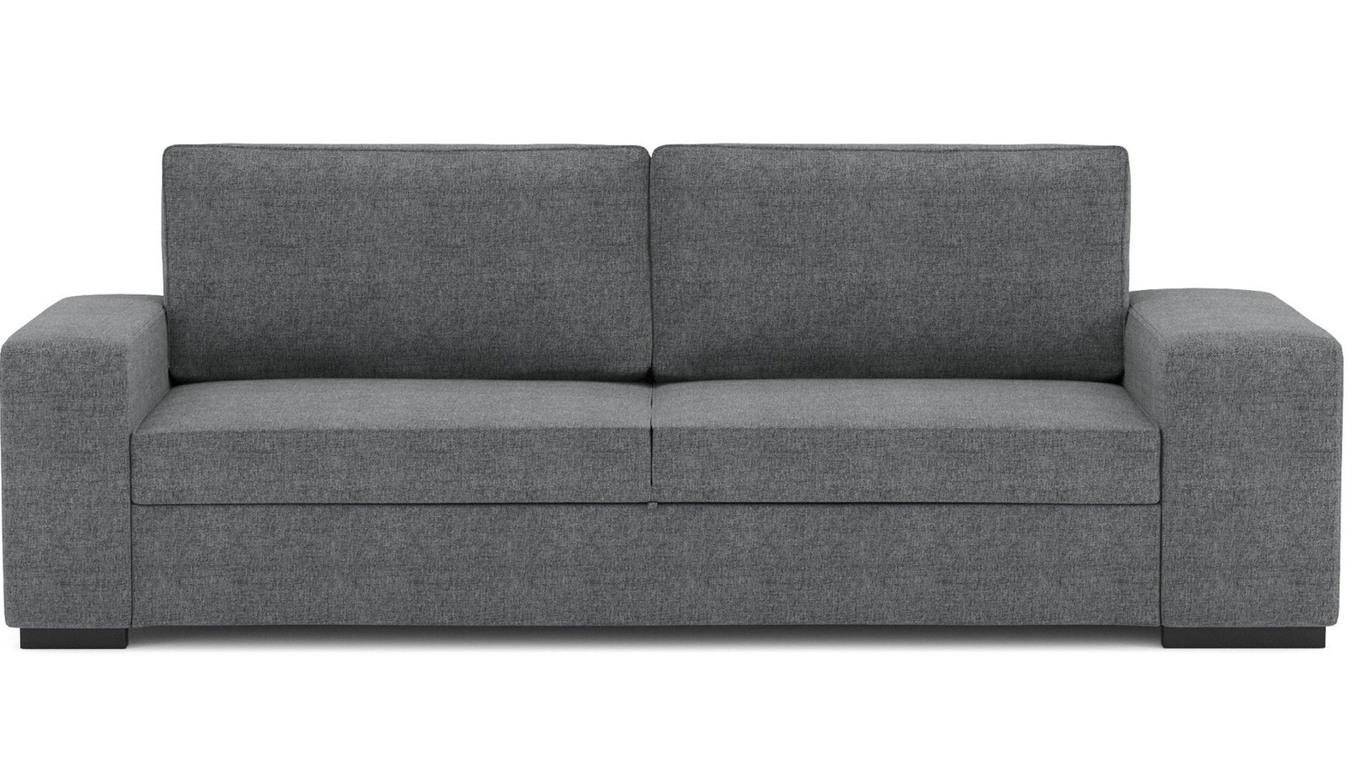 Canapé Droit Zack Gris Convertible 3 Places Conforama