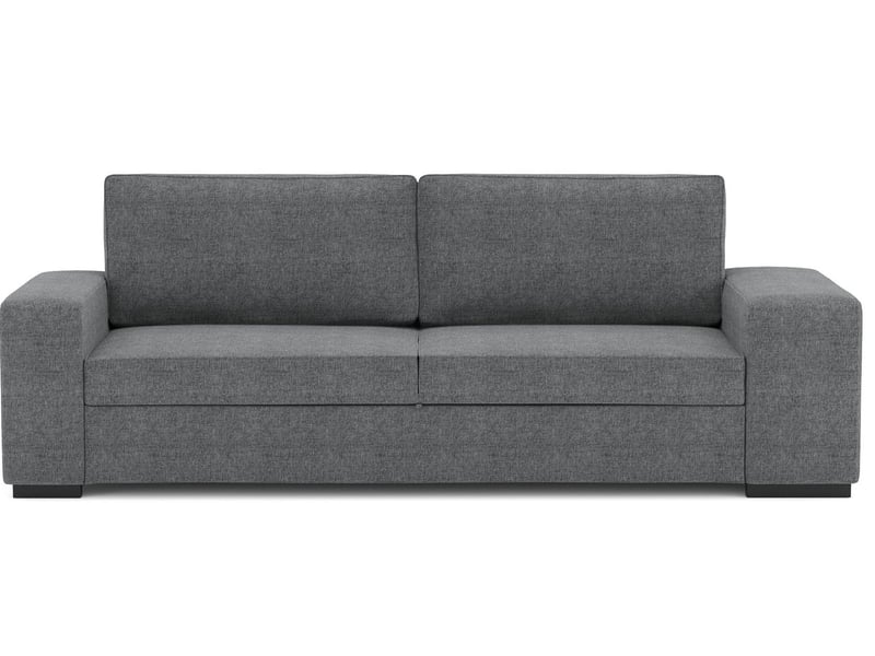 Canapé Droit Zack Gris Convertible 3 Places Conforama