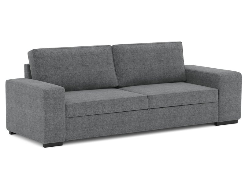 Canapé Droit Zack Gris Convertible 3 Places Conforama