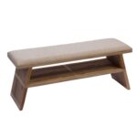 Banc Amadeus Calopsite Naturel Beige Bout de Lit Maisons du Monde