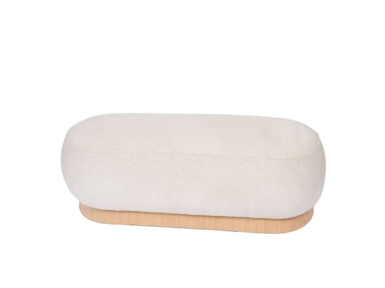 Banc Dottie Beige Bout de Lit Assise d’Appoint Maisons du Monde
