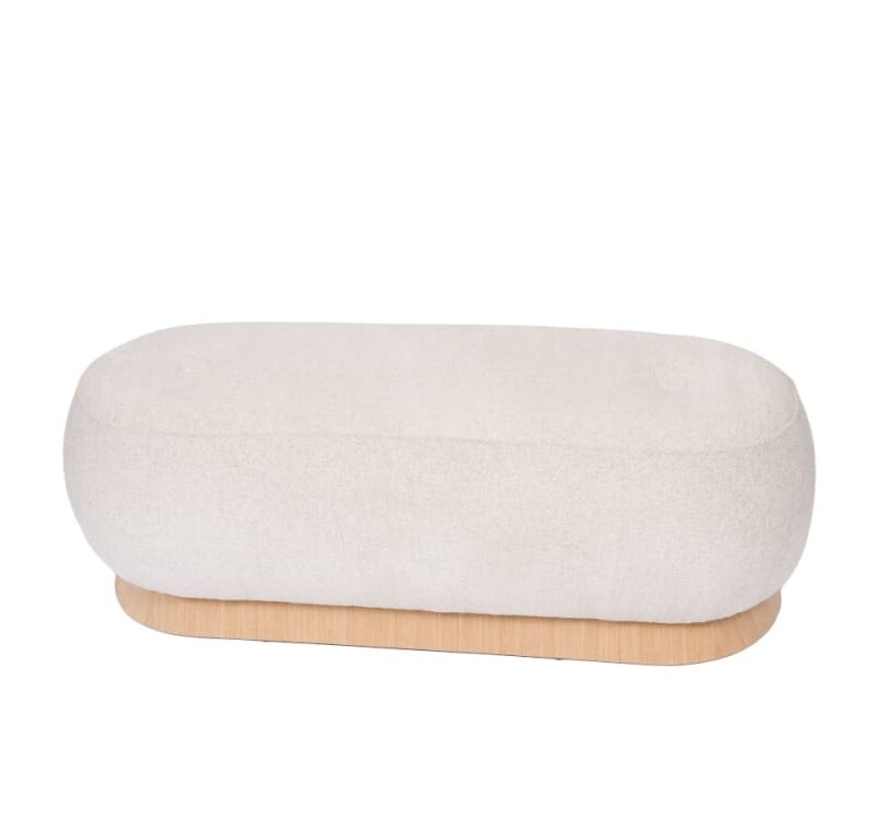 Banc Dottie Beige Bout de Lit Assise d’Appoint Maisons du Monde