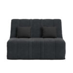 Canapé Pacifico Banquette BZ Convertible Coton Noir 140x190 Maisons du Monde