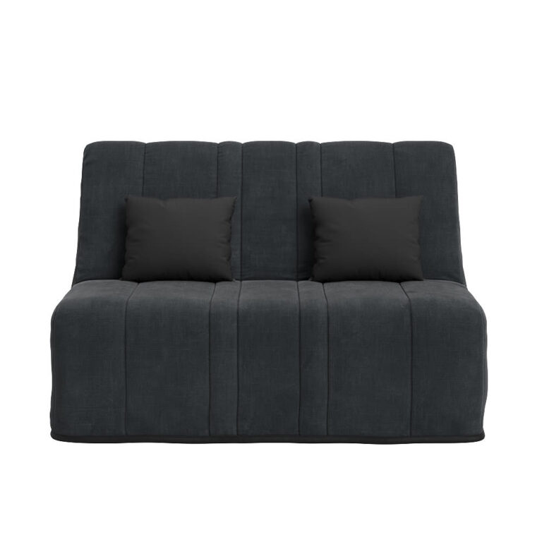 Canapé Pacifico Banquette BZ Convertible Coton Noir 140x190 Maisons du Monde