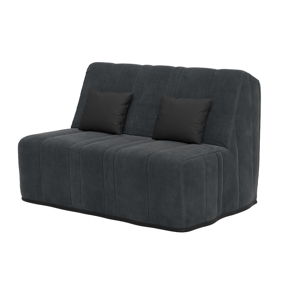 Canapé Pacifico Banquette BZ Convertible Coton Noir 140x190 Maisons du Monde