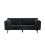 Canapé Bimyo 3 Places en Tissu Noir Maisons du Monde