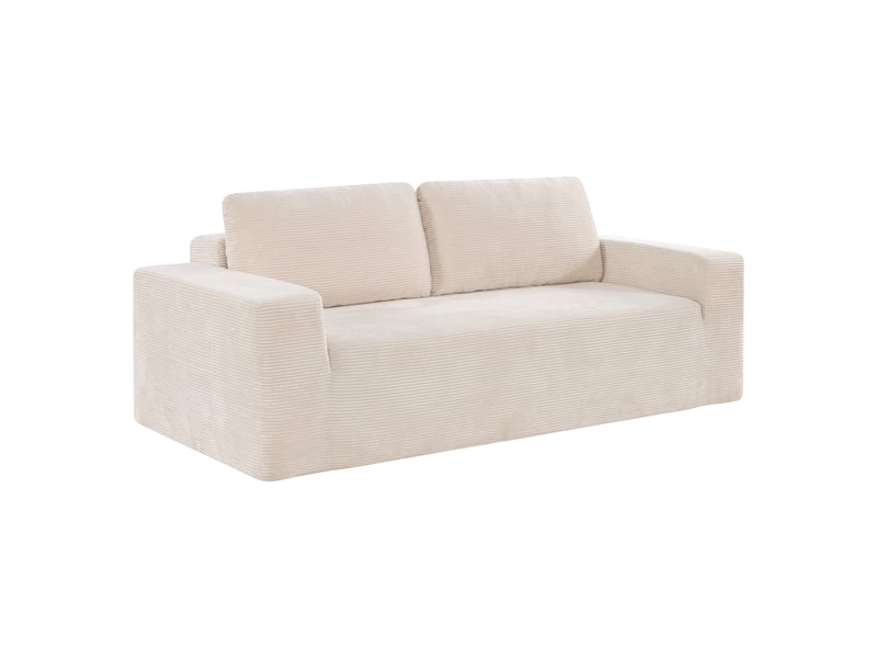 Canapé AEROSOFT Conforama droit fixe beige 3 places confortable