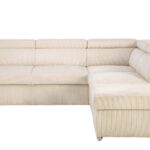Canapé d’angle BEVERLY convertible 4 places beige Conforama