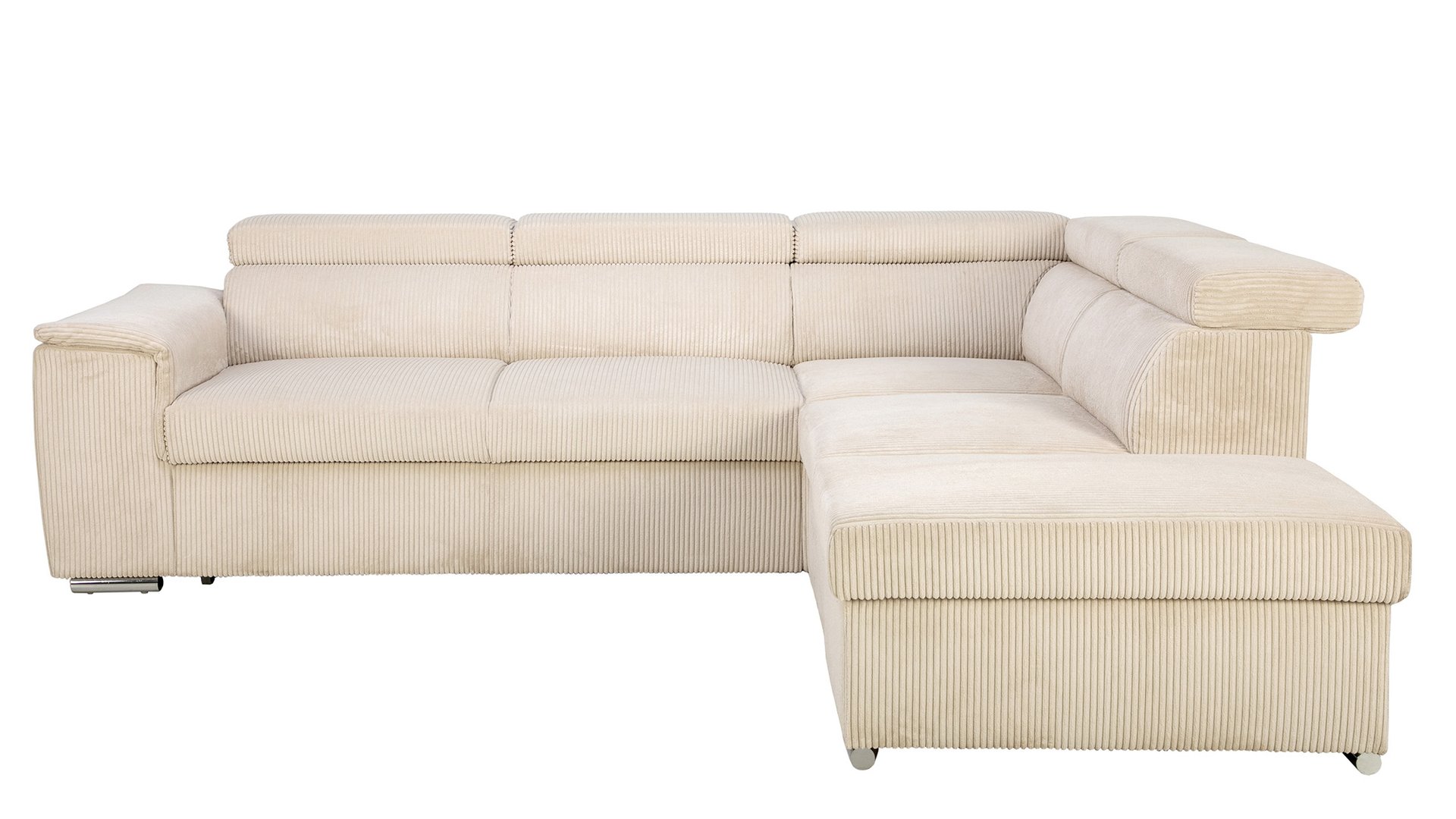 Canapé d’angle BEVERLY convertible 4 places beige Conforama