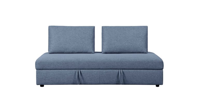Canapé droit BOSTON convertible 3 places coloris bleu Conforama