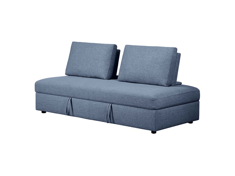 Canapé droit BOSTON convertible 3 places coloris bleu Conforama