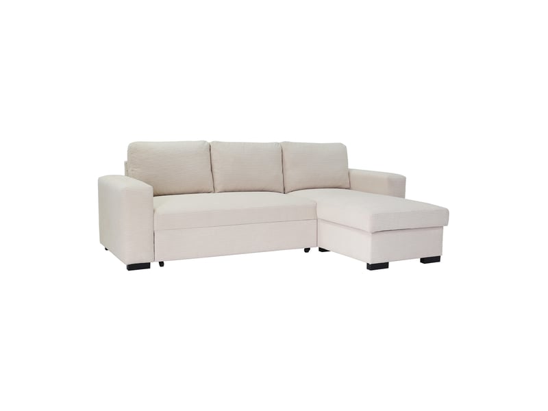 Canapé d’angle BRADLEY convertible 4 places beige Conforama