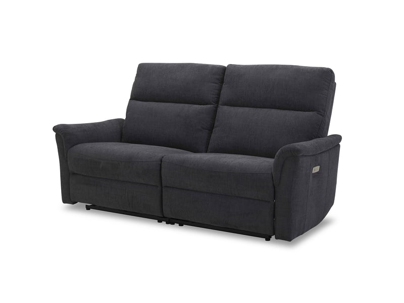 Canapé droit BUZZY relax électrique 3 places gris Conforama