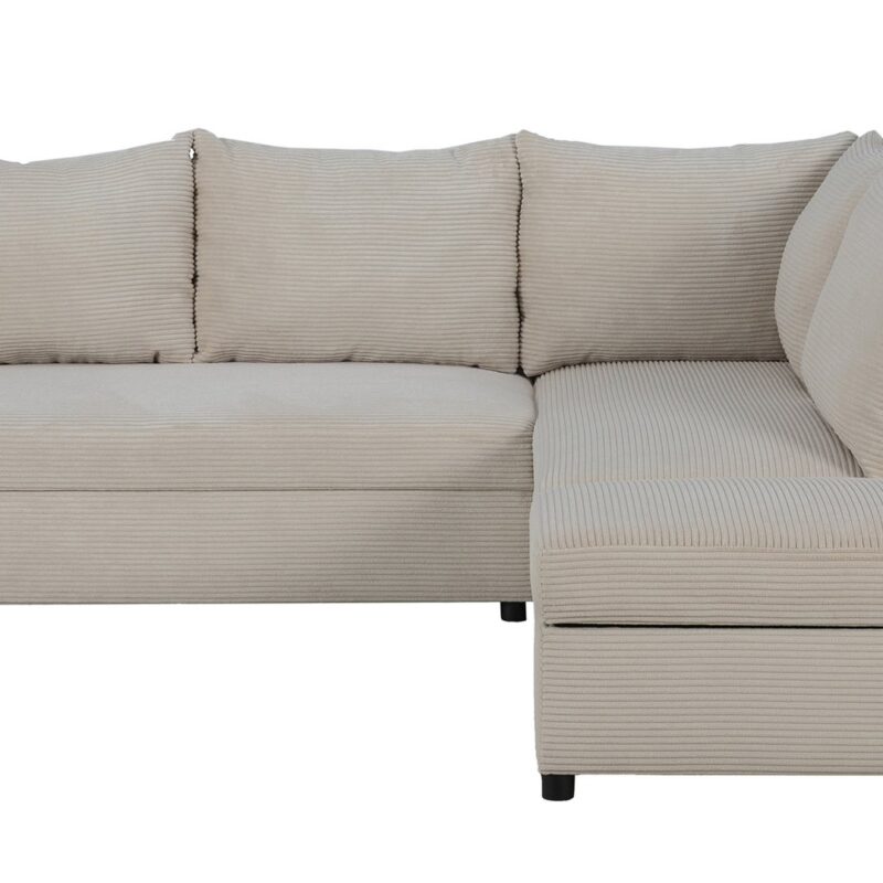 Canapé d’angle CASTEL convertible 4 places beige Conforama