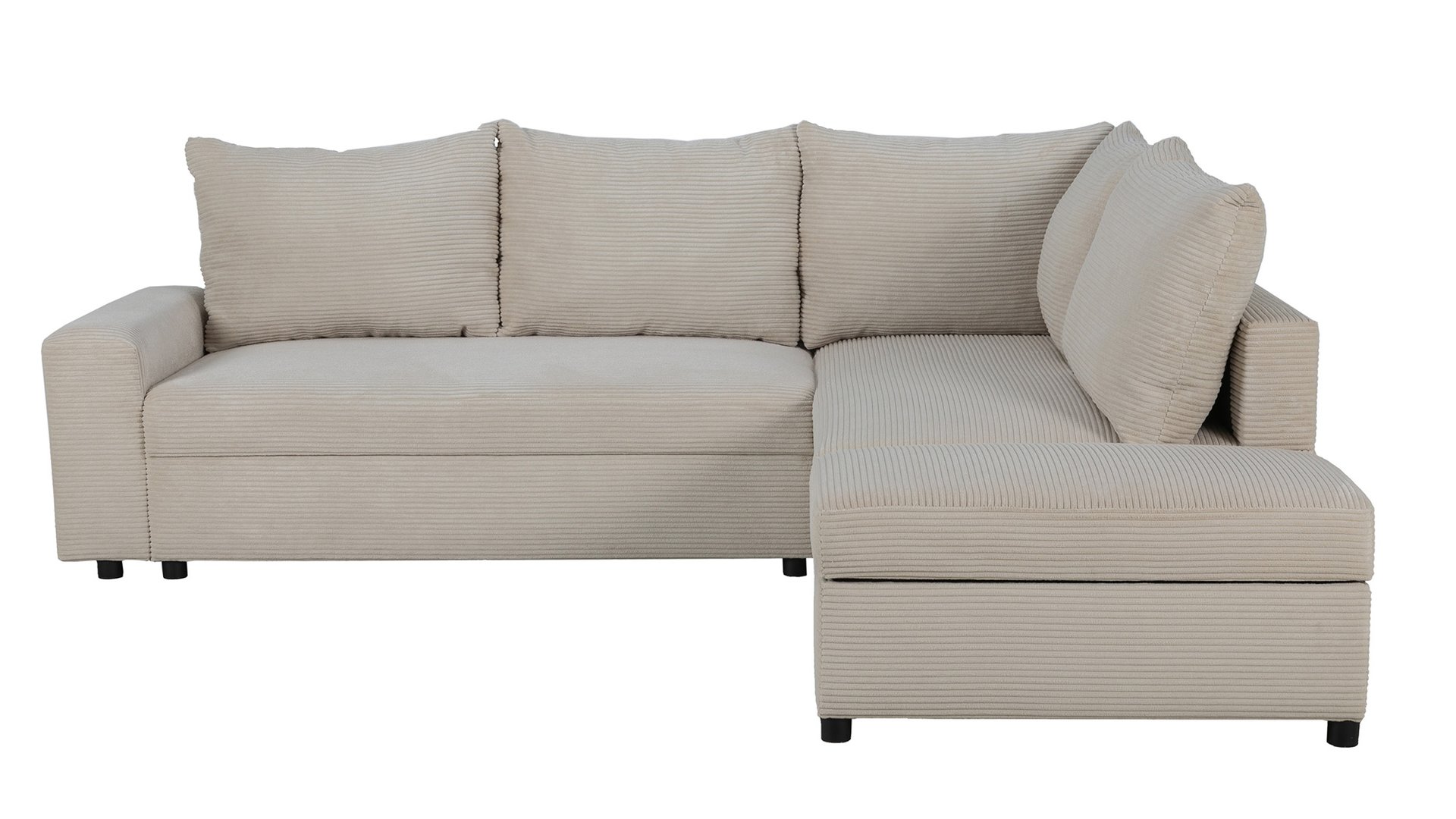 Canapé d’angle CASTEL convertible 4 places beige Conforama