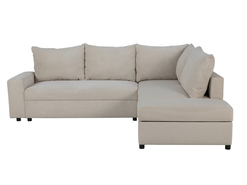 Canapé d’angle CASTEL convertible 4 places beige Conforama