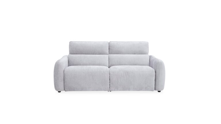 Canapé droit DAVE relax électrique 3 places gris Conforama