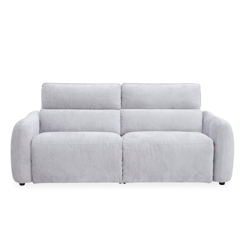 Canapé droit DAVE relax électrique 3 places gris Conforama