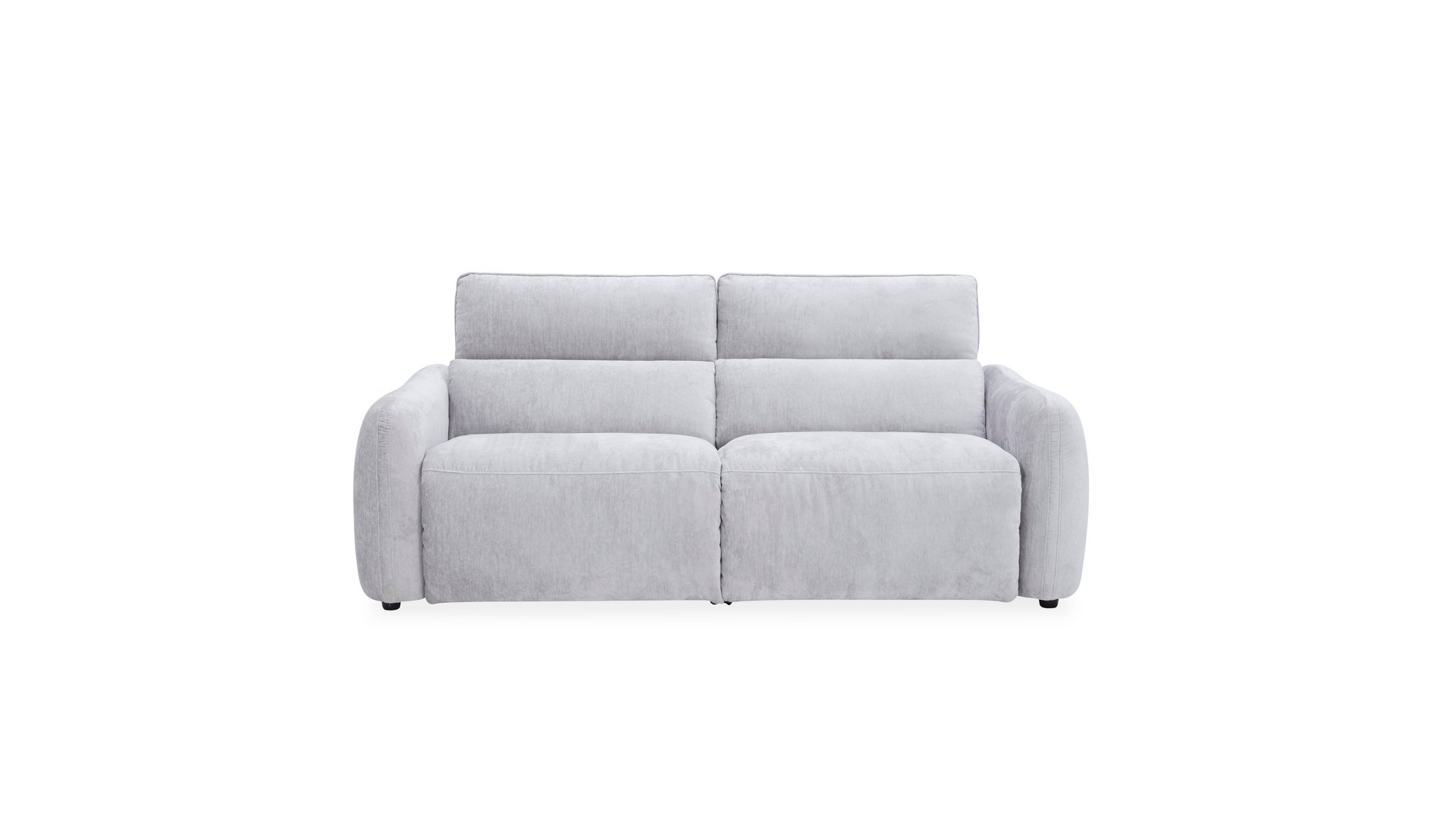 Canapé droit DAVE relax électrique 3 places gris Conforama