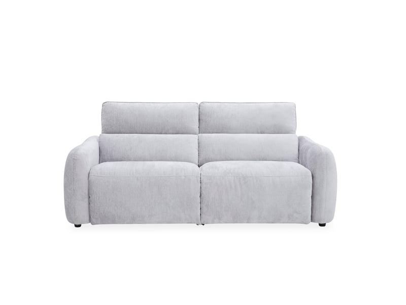 Canapé droit DAVE relax électrique 3 places gris Conforama