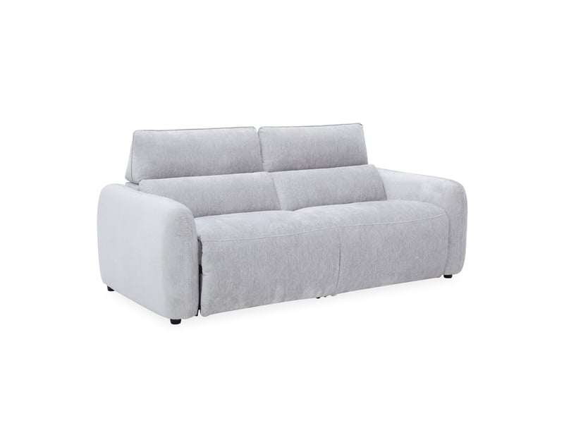 Canapé droit DAVE relax électrique 3 places gris Conforama