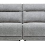 Canapé DOVER Conforama droit relaxation électrique gris 3 places
