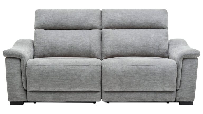 Canapé DOVER Conforama droit relaxation électrique gris 3 places