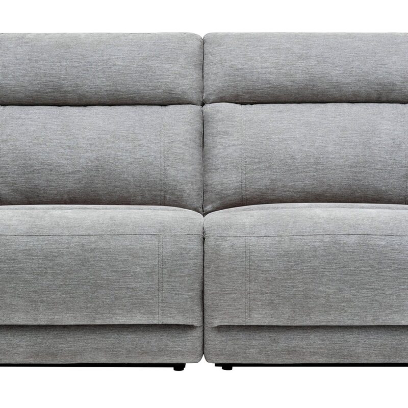 Canapé DOVER Conforama droit relaxation électrique gris 3 places