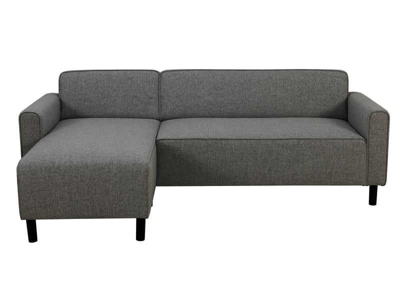 Canapé d’angle fixe GAYA 3 places coloris gris Conforama