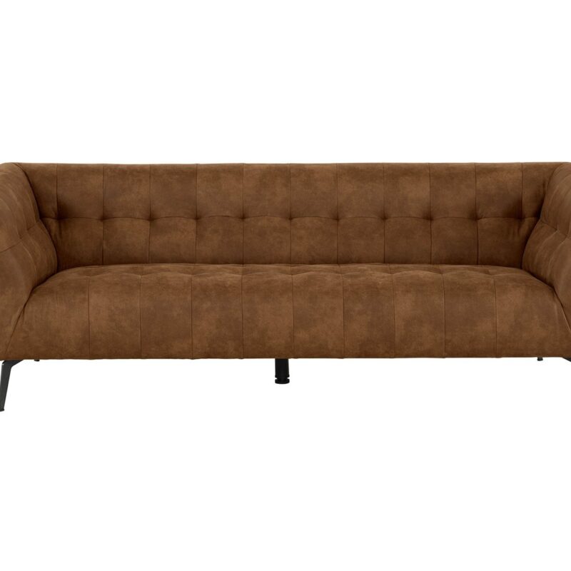 Canapé droit fixe ISAAC 3 places coloris marron Conforama