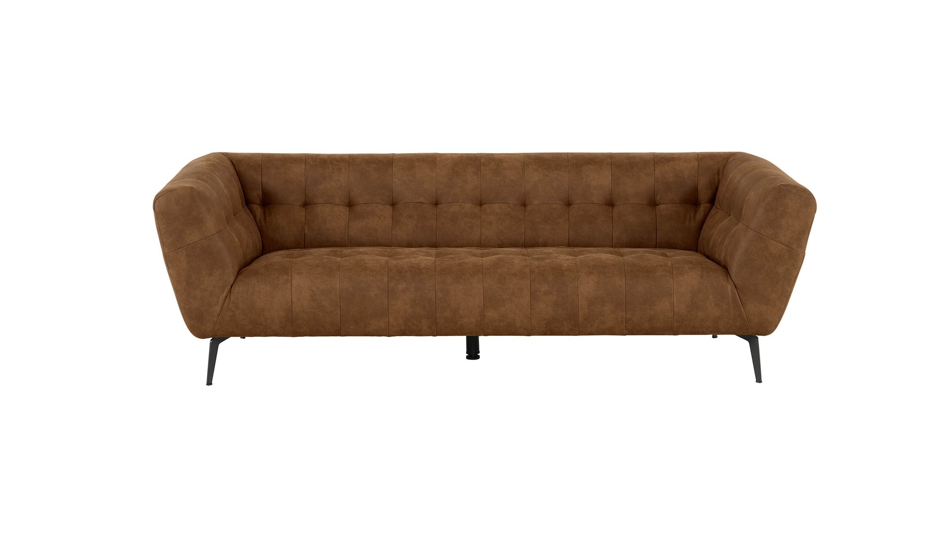Canapé droit fixe ISAAC 3 places coloris marron Conforama