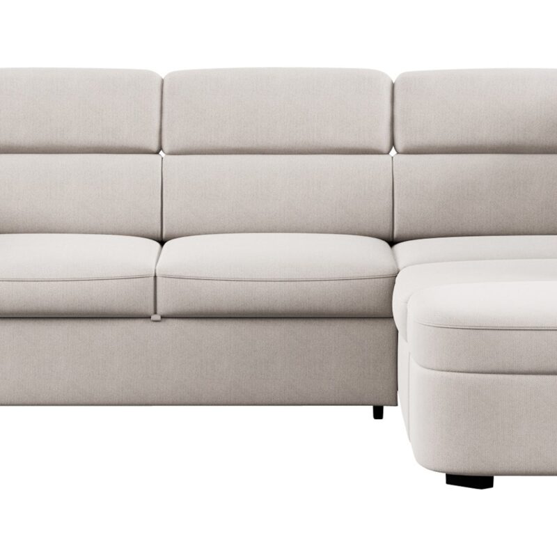 Canapé LUNA Conforama d’angle convertible beige 4 places
