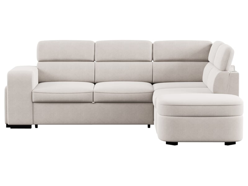Canapé LUNA Conforama d’angle convertible beige 4 places